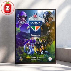 Minnesota Vikings International Dublin Game vs Pittsburgh Steelers NFL Football 2025 Home Decor Poster Canvas