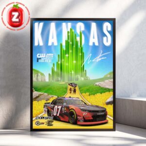 Nick Leitz Chevrolet Racing At Kansas On 2025 NASCAR Xfinity Series Motorsport Wizard Of Oz Artwork Home Decor Poster Canvas
