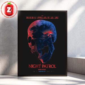 Night Patrol Movie Poster Skull Artwork Crime Thriller 2025 Teaser Home Decor Poster Canvas