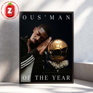 Ousmane Dembélé Ballon d’Or 2025 Winner France Football Historic Award Home Decor Poster Canvas