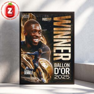 Ousmane Dembele France National Team Ballon d’Or 2025 Football Home Decor Poster Canvas