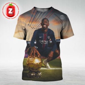 Ousmane Dembélé PSG Ballon d’Or 2025 Celebration Golden Moment All Over Print Shirt