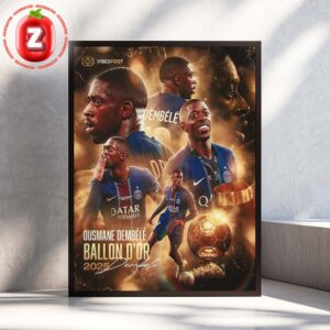 Ousmane Dembele Paris Saint Germain Ballon d’Or 2025 Home Decor Poster Canvas