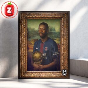 Ousmane Dembele Paris Saint Germain Ballon d’Or 2025 Winner Football Home Decor Poster Canvas