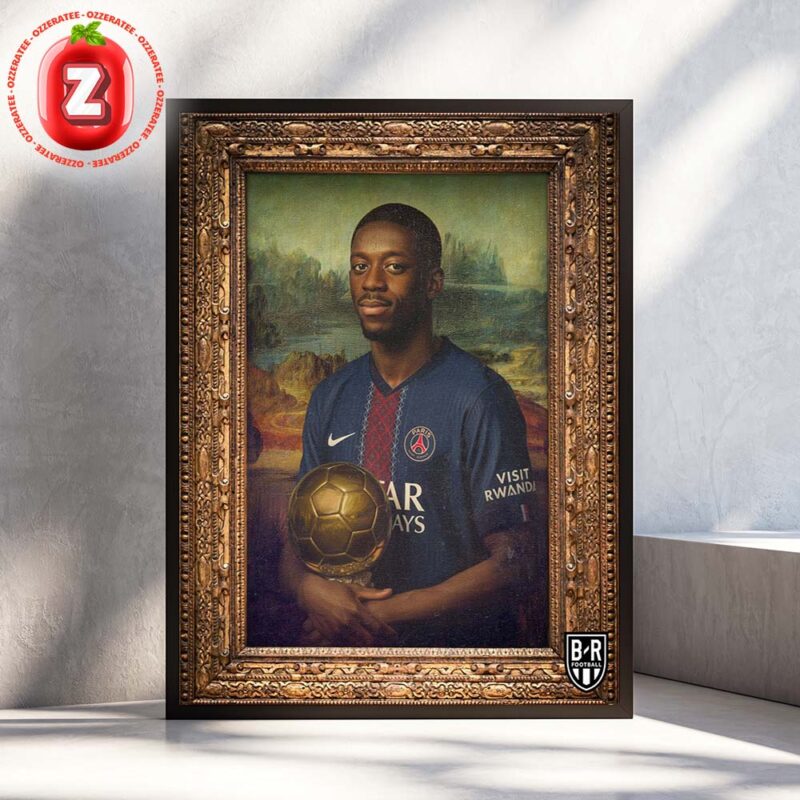Ousmane Dembele Paris Saint Germain Ballon d’Or 2025 Winner Football Home Decor Poster Canvas