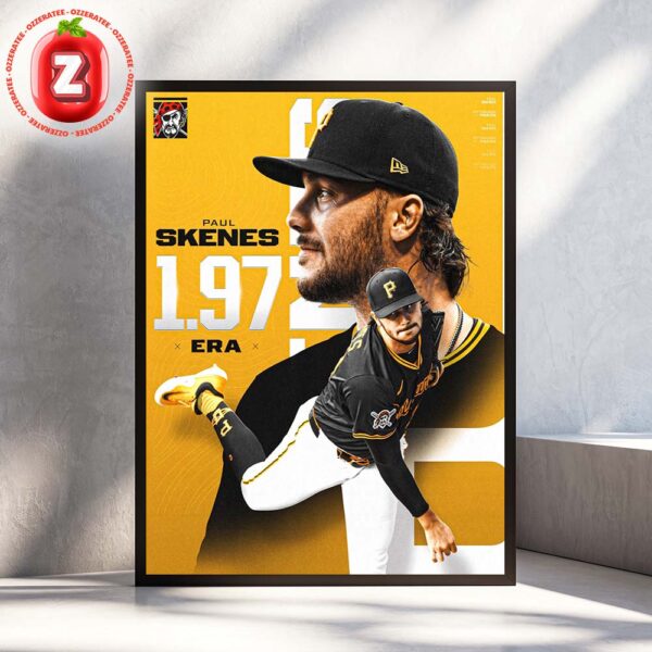 Paul Skenes Pittsburgh Pirates At MLB On 2025 Historic ERA Leader Baseball Dominance Artwork Home Decor Poster Canvas