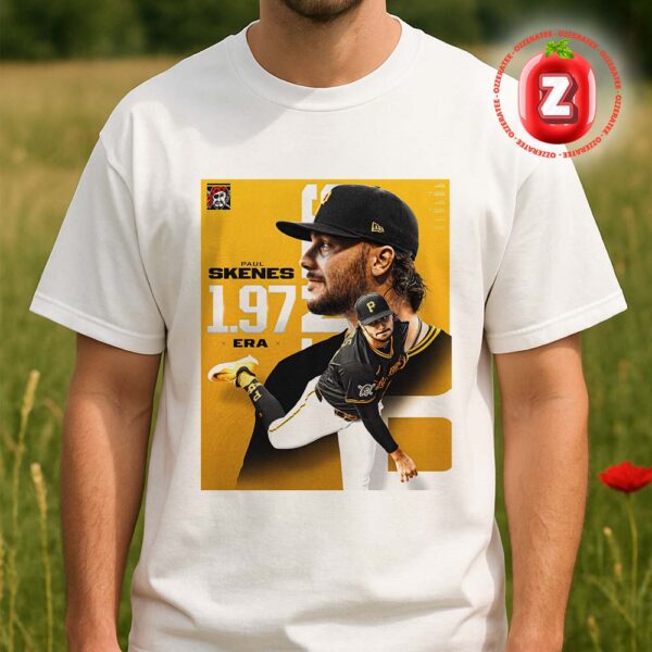 Paul Skenes Pittsburgh Pirates At MLB On 2025 Historic ERA Leader Baseball Dominance Artwork Unisex T-Shirt