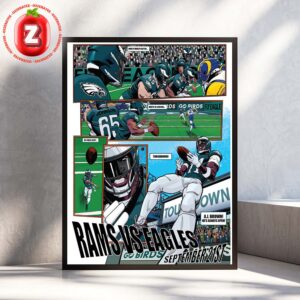 Philadelphia Eagles vs Los Angeles Rams September 21 2025 Showdown Home Decor Poster Canvas