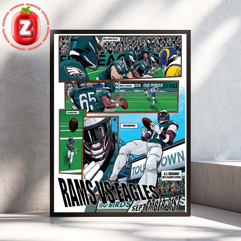 Philadelphia Eagles vs Los Angeles Rams September 21 2025 Showdown Home Decor Poster Canvas