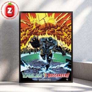 Philadelphia Eagles vs Tampa Bay Buccaneers Explosive Clash NFL American Football On September 28 2025 Home Decor Poster Canvas