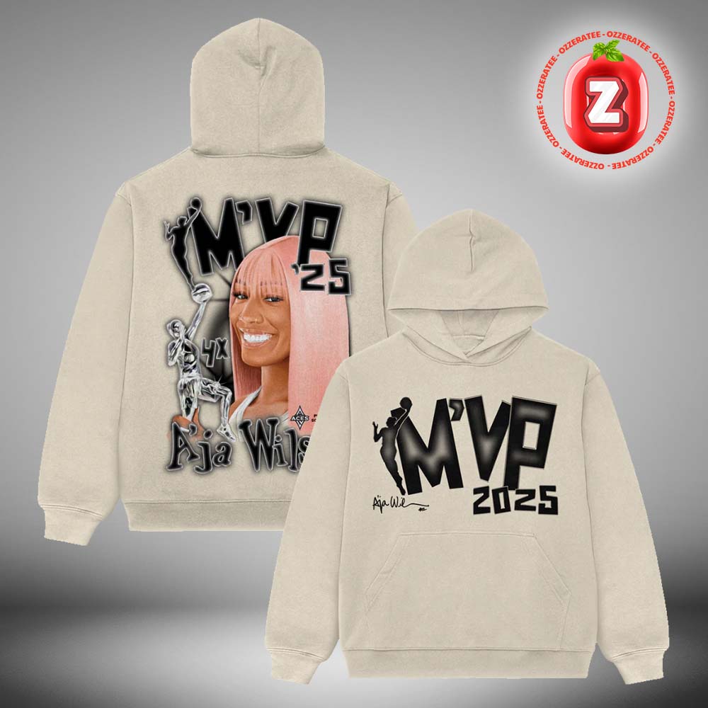Playa Society 2025 WNBA MVP A'ja Wilson First WNBA 4x MVP Hoodie