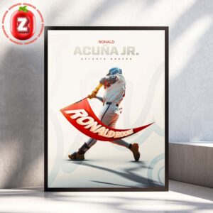 Ronald Acuna Jr From Atlanta Braves Rockets Another Homer For The Braves In 2025 MLB Home Decor Poster Canvas