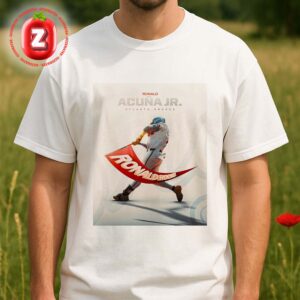 Ronald Acuna Jr From Atlanta Braves Rockets Another Homer For The Braves In 2025 MLB Unisex T-Shirt