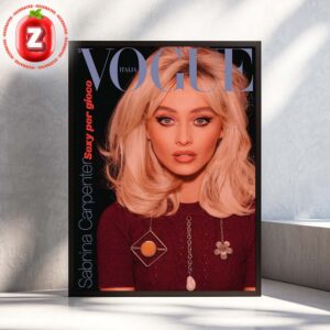Sabrina Carpenter In Magazine Cover At Vogue Italia In Italy On October 2025 Sexy Per Gioco Highlight Home Decor Poster Canvas