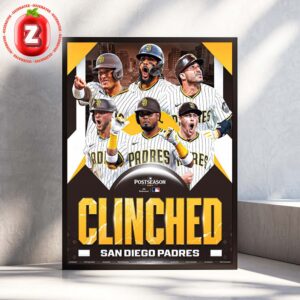 San Diego Padres Clinched Postseason MLB Baseball 2025 Home Decor Poster Canvas