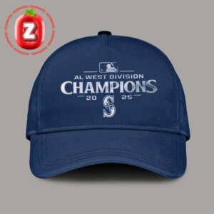 Seattle Mariners 2025 MLB AL West Division Champions Silver Logo Classic Cap Hat Snapback