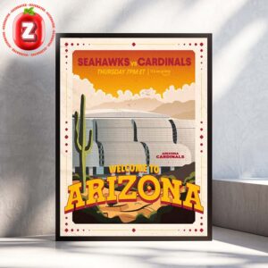 Seattle Seahawks vs Arizona Cardinals Poster At Arizona On Thursday Night Football 2025 NFL Game Day Home Decor Poster Canvas