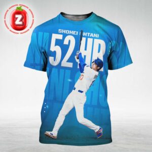 Shohei Ohtani 52 Home Runs Los Angeles Dodgers Power Hitting Highlight 202 All Over Print Shirt