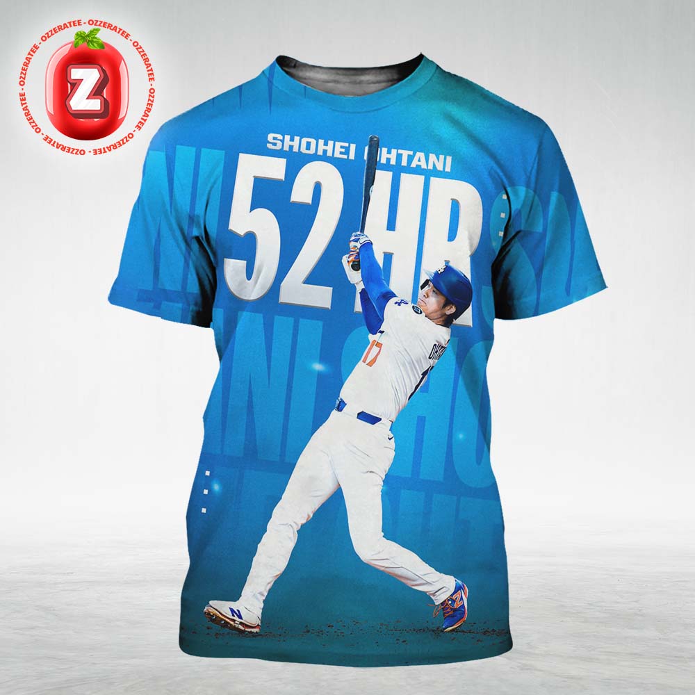 Shohei Ohtani 52 Home Runs Los Angeles Dodgers Power Hitting Highlight 202 All Over Print Shirt