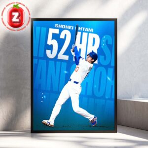 Shohei Ohtani 52 Home Runs Los Angeles Dodgers Power Hitting Highlight 202 Home Decor Poster Canvas