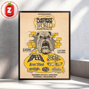 Speed Concert Poster At 170 Russell In Melbourne VIC On December 14 2025 Flatspot Last Ride World Australia Bulldog Artwork Home Decor Poster Canvas
