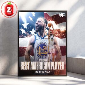 Stephen Curry Golden State Warriors Voted Best American Player NBA Basketball 2025 Home Decor Poster Canvas