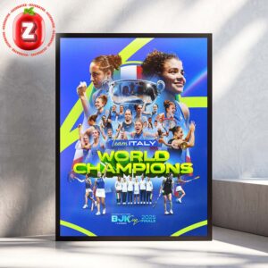 Team Italy Crowned World Champions at Billie Jean King Cup 2025 Finals Back To Back Home Decor Poster Canvas