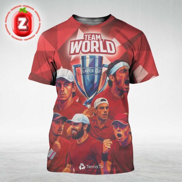 Team World Laver Cup 2025 Champions Geneva Tennis Tournament Victory All Over Print Shirt