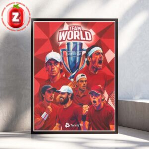Team World Laver Cup 2025 Champions Geneva Tennis Tournament Victory Home Decor Poster Canvas
