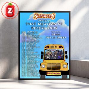 That Mexican OT Recess Tour 2025 US Cities Concert Poster Featuring Drodi and MG Lil Bubba Home Decor Poster Canvas
