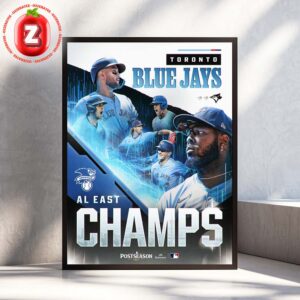 Toronto Blue Jays AL East Champions American League Baseball 2025 Electric Triumph Home Decor Poster Canvas