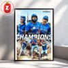 Toronto Blue Jays At AL East On 2025 Division Champions MLB Baseball Electric Celebration Artwork Home Decor Poster Cavnas