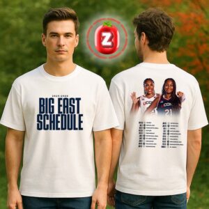 UConn Women’s Basketball 2025 2026 Big East Full Schedule Official Release Two Sides Unisex T-Shirt