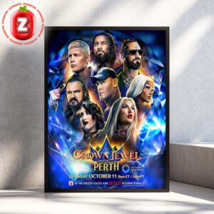 WWE Crown Jewel Wrestling Poster At Perth Arena In Perth Australia On October 11 2025 Home Decor Poster Canvas