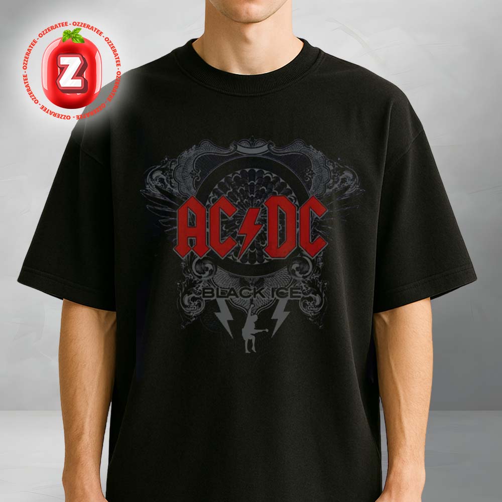 ACDC Black Ice Red Logo 2025 Rock Band Unisex T-Shirt ACDC Black Ice Red Logo 2025 Rock Band Unisex T-Shirt