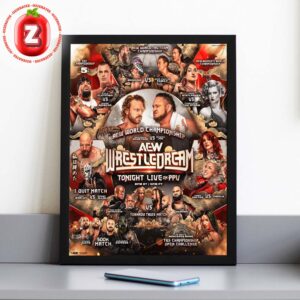 AEW WrestleDream 2025 Match Card Poster – Hangman Adam Page vs Samoa Joe AEW World Championship Home Decor Poster Canvas
