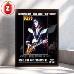 Ace Frehley In Memoriam 1951–2025 KISS Guitar Legend Remembered Forever Home Decor Poster Canvas