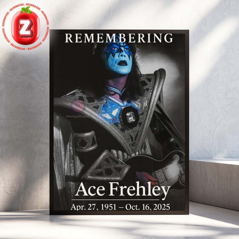 Ace Frehley Tribute 1951–2025 Celebrating The KISS Guitar Icon’s Legacy Home Decor Poster Canvas