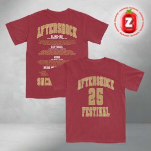 Aftershock Festival 2025 Athletics Crimson Two Sides Unisex T-Shirt