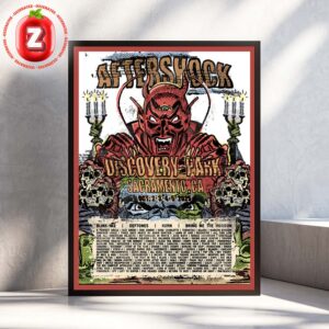 Aftershock Festival 2025 Poster At Discovery Park In Sacramento California On October 2 To 5 2025 Black Candle Devil Artwork Home Decor Poster Canvas