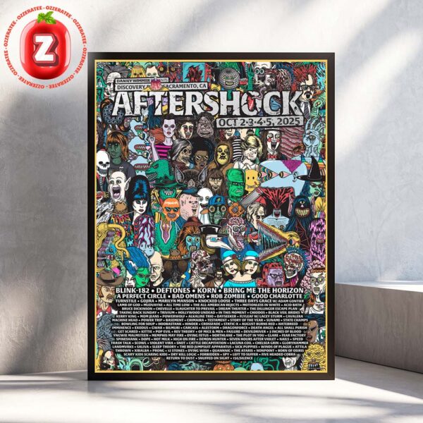 Aftershock Festival 2025 Poster At Discovery Park In Sacramento California On October 2 To 5 2025 The Gathering Artwork Home Decor Poster Canvas