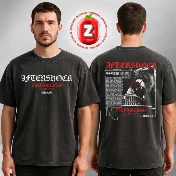 Aftershock Festival 2025 Seeing Red Unisex Washed Tee