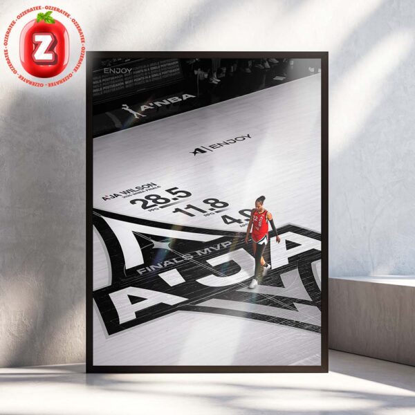 A’ja Wilson Las Vegas Aces Finals MVP 2025 WNBA Championship Basketball Home Decor Poster Canvas