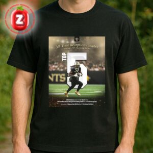 Alvin Kamara New Orleans Saints All Time Receptions Leader NFL Football 2025 Unisex T-Shirt