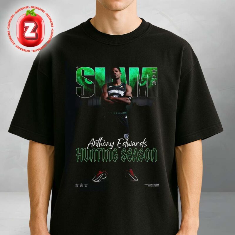 Anthony Edwards SLAM 259 Hunting Season T Shirt Featuring Minnesota Timberwolves NBA Cover Design 2026 Edition