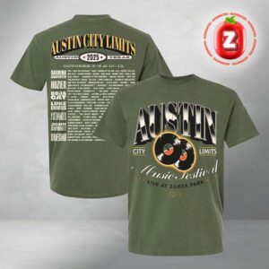 Austin City Limits Music Festival Records Edition 2025 In Austin Texas Live At Zilker Park Two Sides Unisex T-Shirt
