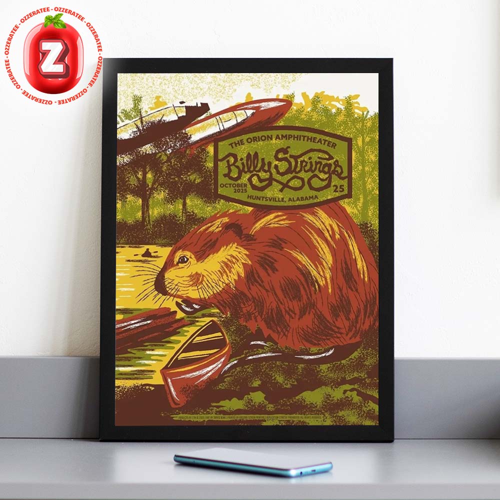 Billy Strings Concert Poster At The Orion Amphitheater In Huntsville AL On October 25 2025 Muskrat Canoe Artwork Home Decor Poster Canvas Billy Strings Concert Poster At The Orion Amphitheater In Huntsville AL On October 25 2025 Muskrat Canoe Artwork Home Decor Poster Canvas