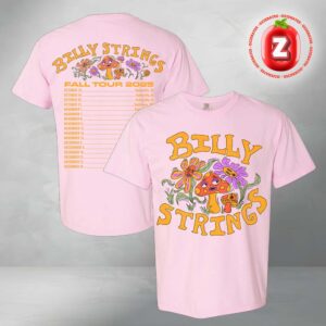 Billy Strings Mushroom Tee With Dates Benefiting NBCF Hailey Miller Beiden Two Sides Unisex T-Shirt