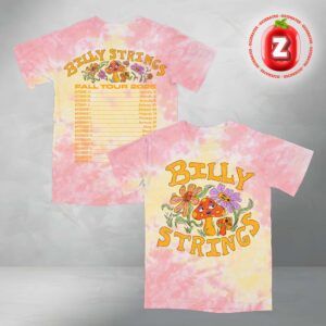 Billy Strings Mushroom Tie Dye Tee With Dates Benefiting NBCF Hailey Miller Beiden