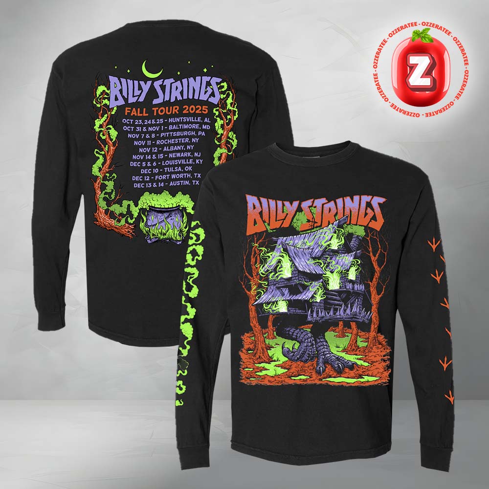 Billy Strings Witch's House With Dates Matt Stikker Long Sleeve Tee Billy Strings Witch's House With Dates Matt Stikker Long Sleeve Tee